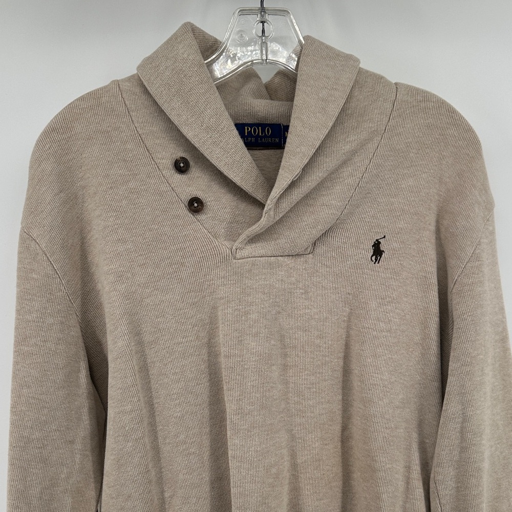 Polo Ralph Lauren Beige Cotton Sweater Men’s sz Medium